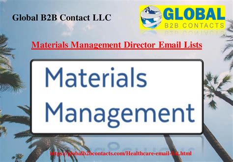 Materials Management Director Email Lists By Williamshaw Issuu