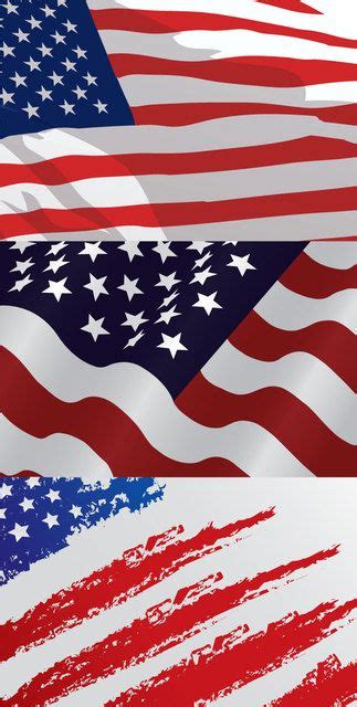 USA Flag Designs Vector Download