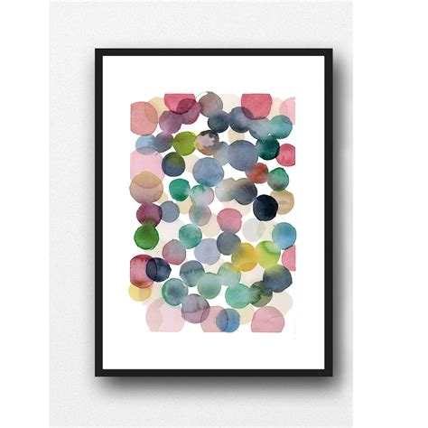 Watercolor Bubbles Abstract Painting Watercolor Print Pink - Etsy