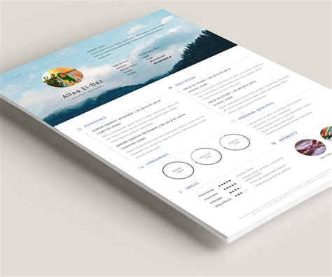 Free AI C.V Resume Template on Behance