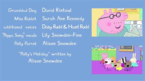 Peppa Pig Polly S Holiday Ending Credits Youtube