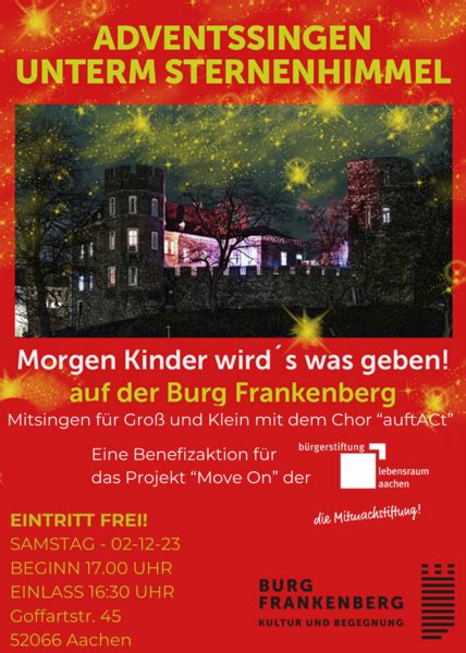 B Rgerstiftung Lebensraum Aachen Adventssingen Auf Der Burg