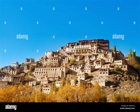 India Ladakh Thiksey Monastery Stock Photo - Alamy