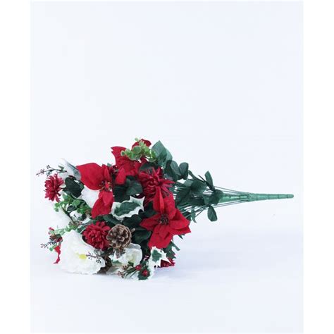 Primrue Faux Silk Poinsettia Stems Bushes And Sprays Arrangement Wayfair