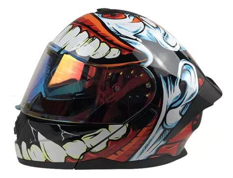 Casco Moto Abatible Certificado Night Vision Regalo R7