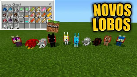 COMO TER MOD QUE ADICIONA NOVOS LOBOS PARA MINECRAFT PE Lobos E Items