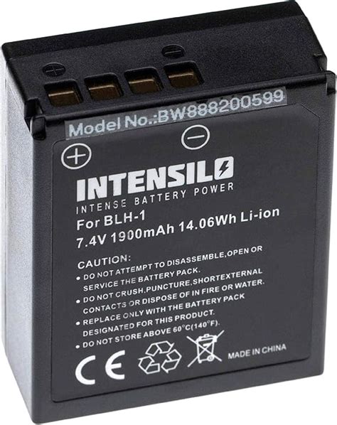 INTENSILO batería Compatible con Olympus E M1 Mark II cámara 1900mAh