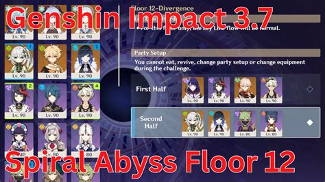 Spiral Abyss Floor Genshin Impact Youtube