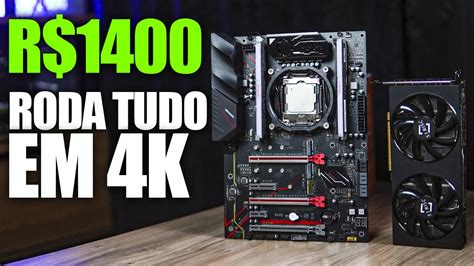 MONTEI UM KIT PC GAMER PLACA DE VÍDEO TOP POR R 1400 RODA TODOS