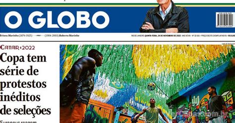 Capa O Globo Edição Quinta 24 de Novembro de 2022