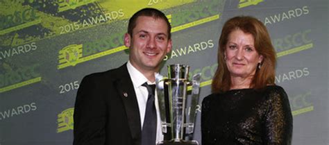 Nick Tandy Receiving The Brscc John Nicol Trophy From Debs Nicol