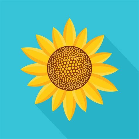 Sunny Plant Icon Flat Style 14491940 Vector Art At Vecteezy