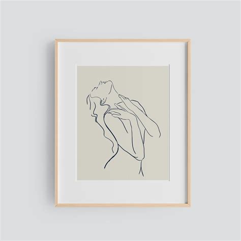 PRINTABLE Nude Pencil Drawings Woman Line Drawing Abstract Line Drawing