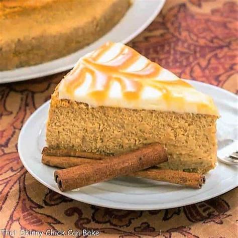 Caramel Topped Pumpkin Cheesecake That Skinny Chick Can Bake