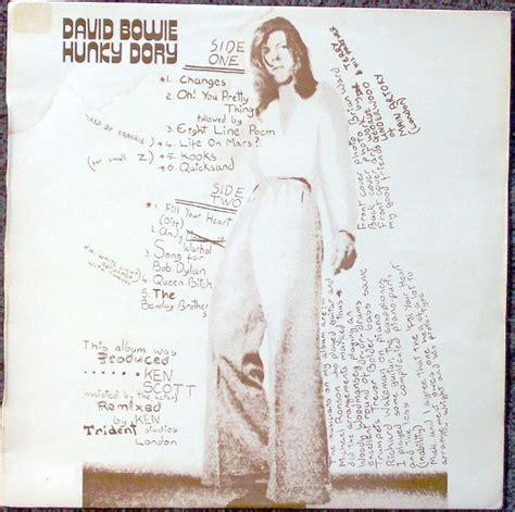 David Bowie Hunky Dory 1971 Vinyl Discogs