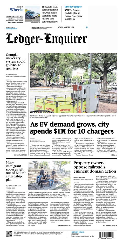 Ledger-Enquirer Front Page