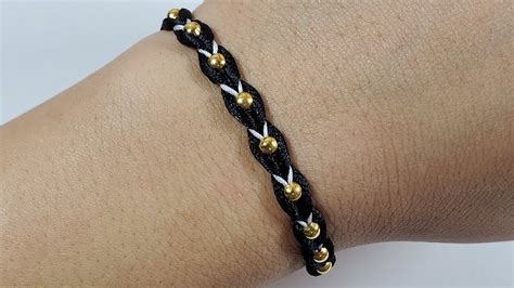 Diy Pulsera Facil Con Hilo Chino Y Cuentas Easy Bracelet Pulseras