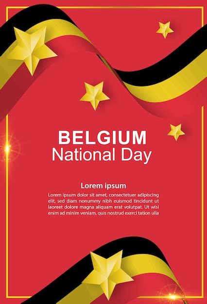 Belgischer Nationalfeiertag Premium Vektor