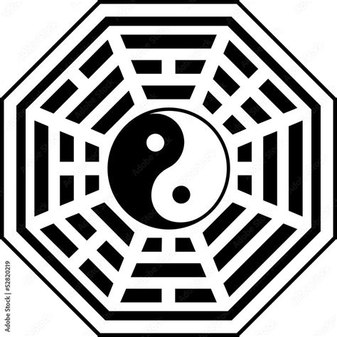 Pakua Bagua Feng Shui Symbol Vector De Stock Adobe Stock