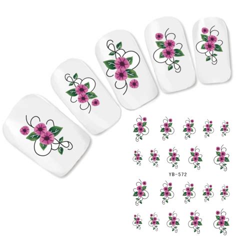 Tattoo Nail Art Blume Ornamente Aufkleber Nagel Sticker Justfox De