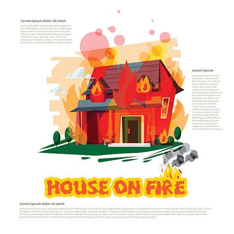 12700 Burning House Ilustrasi Grafik Vektor And Clip Art Bebas