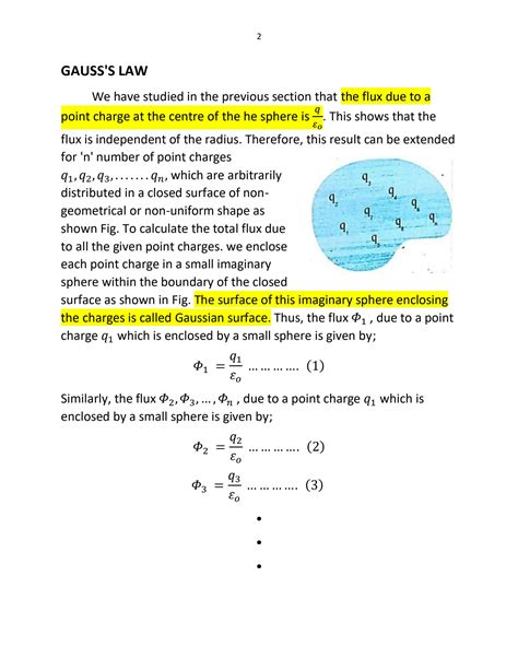 Solution Gauss S Law And Its Application Physics 12th Class Studypool