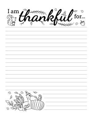 Free Printable Thanksgiving Writing Templates