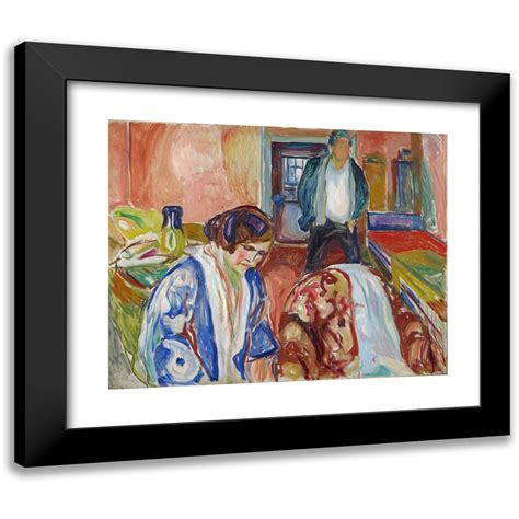 Edvard Munch 14x12 Black Modern Framed Museum Art Print Titled The