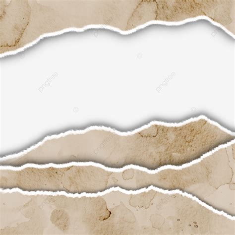 Borda De Papel Rasgado Vintage Fundo Transparente PNG Papel