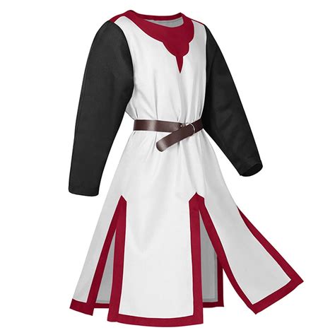 SCSAlgin Mens Medieval Costume Renaissance Templar Tunic Viking Knight
