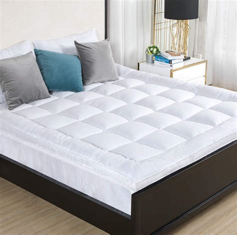 Extra Thick Mattress Topper King Size Gel Fiber Filled Bed Topper