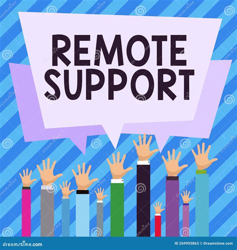 Conceptual Caption Remote Support Business Idea Help End Users To