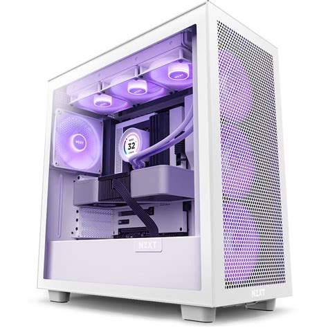 NZXT H7 Flow RGB Mid Tower Case White CM H71FW R1 B H Photo