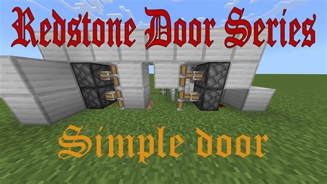 How To Build A Simple Redstone Door In Minecraft Bedrock Youtube