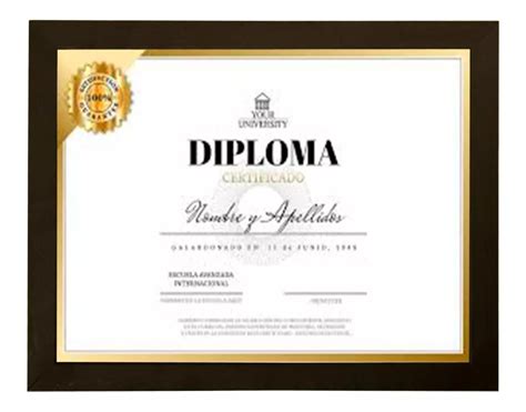 Cuadro Para Diploma Tamano Carta Titulo Certificado Mebuscar M Xico