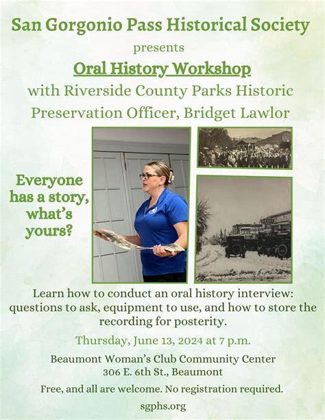 Jun Free Oral History Workshop Banning Ca Patch