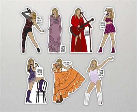 Eras Tour Stickers Taylor Swift Stickers Waterproof Matte Stickers