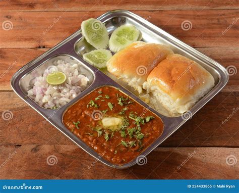 Pav Bhaji Is A Fast Food Dish From India Thick And Spicy Vegetable