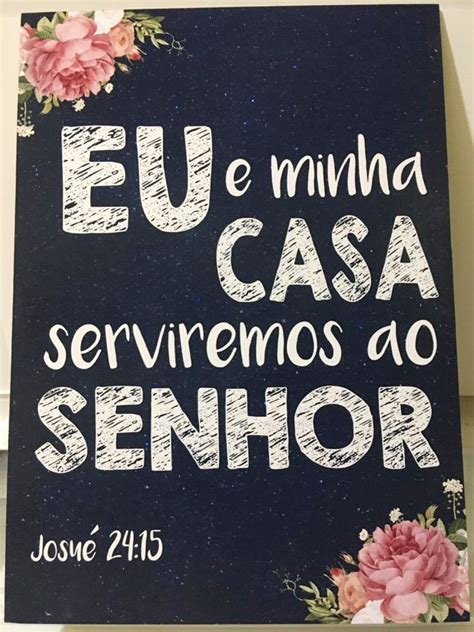 Placa Decorativa Eu E Minha Casa Serviremos Ao Senhor 20x28 No Elo7