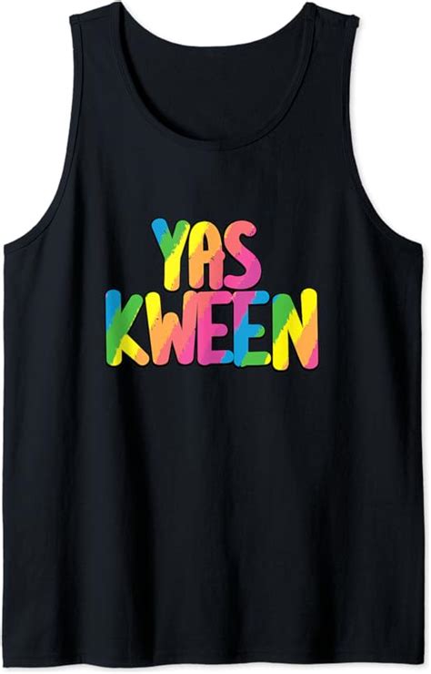 Yas Kween Queen Rainbow Pride Tank Top Uk Fashion