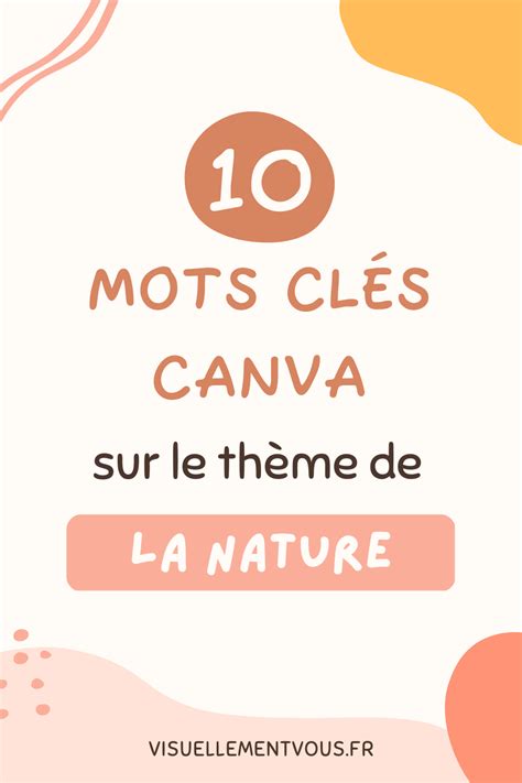 Visuellement Vous Mots Cl S Canva Conna Tre Sp Cial Nature