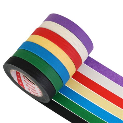 Colourful Paper Painting Tapes Crepe Paper Masking Tapes White