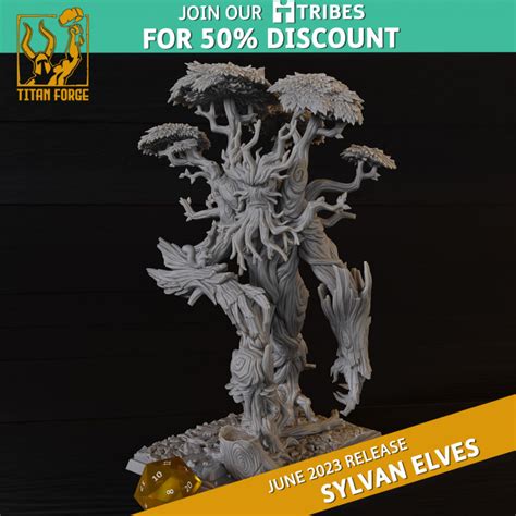 D Printable Sylvan Elves Treefather By Titan Forge Miniatures