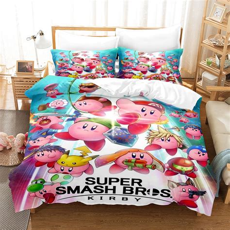 Cartoon Cute Game Kirby Bed Set 3d Printed Anime Duvet Cover Designed