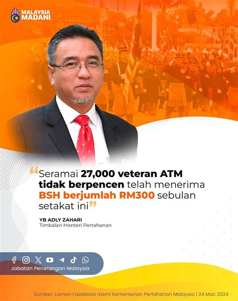 Seramai Veteran Atm Tidak Berpencen Telah Menerima Bsh Berjumlah