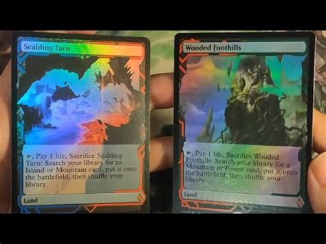 Foil Expeditions Scalding Tarn Wooded Foothills Zendikar Rising