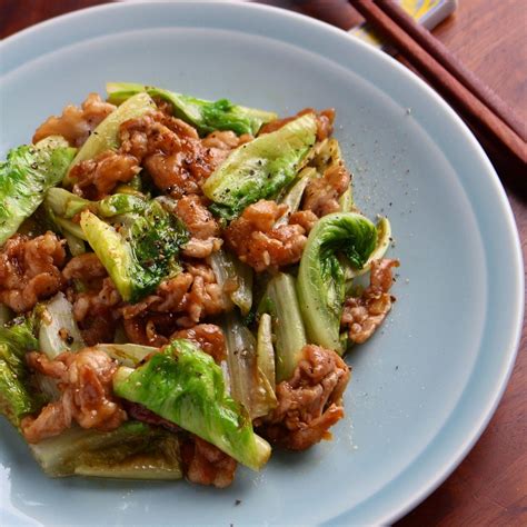 【簡単レシピ】豚肉とレタスの オイスター炒め 華やかごはん