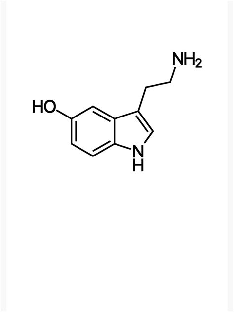 Serotonin Molecule Chemical Structure Chemical Of Happiness Spiral