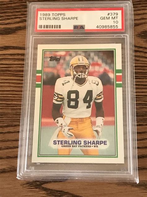 Sterling Sharpe 1989 Topps 379 Rc Psa 10 Gem Mint Rookie Football Card