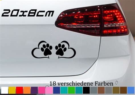 Pfoten Sticker X Cm Auto Sticker Hunde Katzen Tatzen Aufkleber Hund